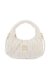 Miu Miu Mini Wander Matelass Shoulder Bag White at Farfetch
